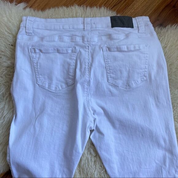 Elliott & Vine White Cropped Ankle Jeans Size 14 EUC - Picture 8 of 14